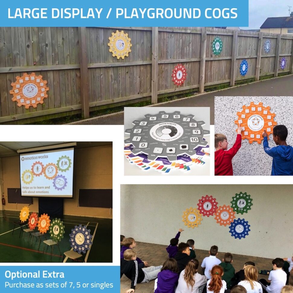 TEACHING RESOURCES Optional Extras include our Large Display / Playground Cogs and extra sets of the additional resources for stage-specific teaching (shown on previous slide)